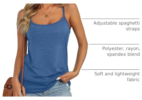 Women's Spaghetti Strap Tank Top - Loose Fit Sleeveless Camisole