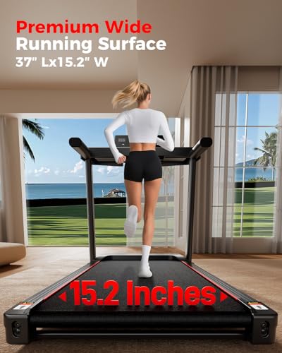 Abonow Foldable Home Treadmill with 12% Incline - Black
