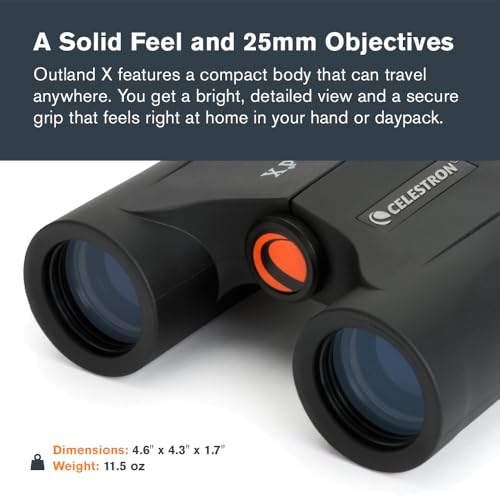 Celestron Outland X 8x25 Pocket Binoculars for Travel & Outdoor Adventures