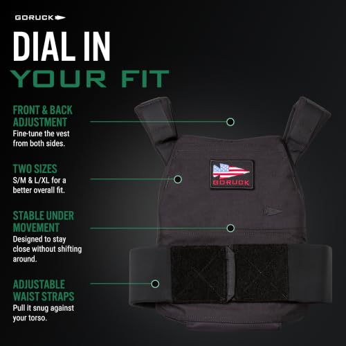 Weighted Rucking Vest for Men and Women - Adjustable, 14-20 lbs L/XL