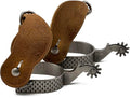 Men's Western Cowboy Spurs with Antique Silver Finish and Straps
