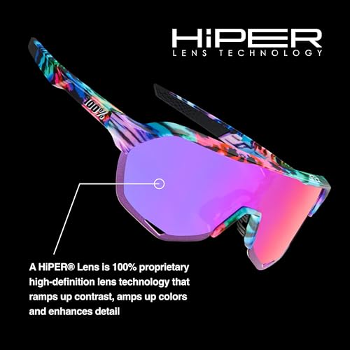 100% S2 Sport Cycling Sunglasses Off White Hiper Red Mirror Lens - Performance Eyewear