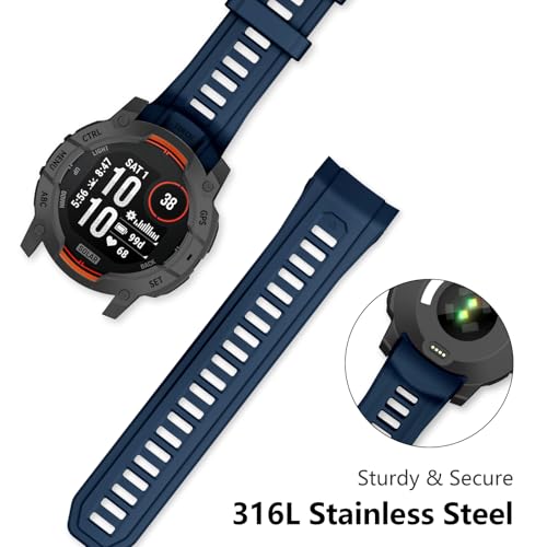 OVERSTEP Watch Bands Compatible with Instinct 3 Amoled Solar 50mm - Midnight Blue