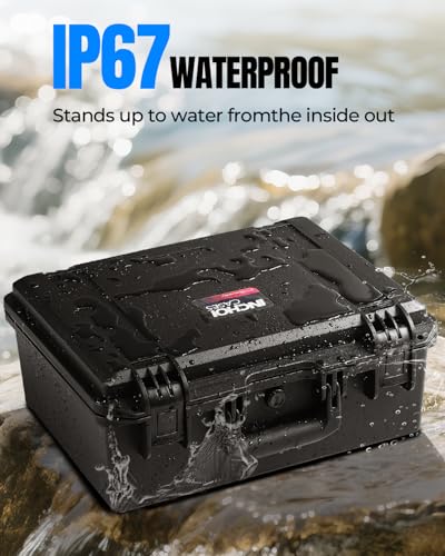 INCHOICASES Hard Shell Pistol Case for 3/5/8 Guns with 19 Mag Slots, 5-Pistol & 19 Magazine Storage, Waterproof & Shockproof