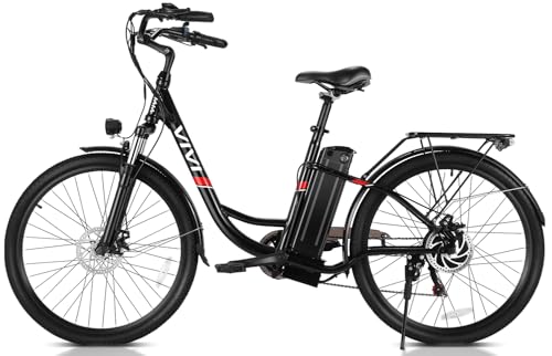 Vivi 26'' Step-Through Electric Bike for Adults, Commuter E-Bike with 1000W Power