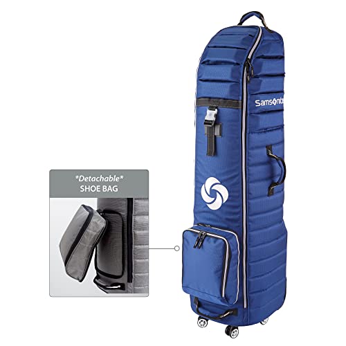 Samsonite Blue Quilted Golf Travel Cover with Wheels - Premium Protective Bag
