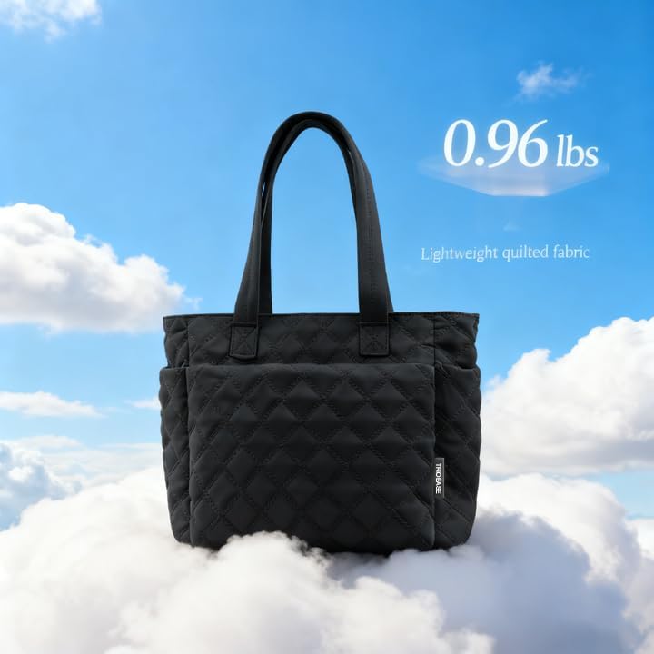 Skiennix Tote Bag for Women - Lightweight Quilted Handbag with Zippered Compartments | Perfect for Work, Travel & Gym
