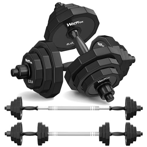 Adjustable Dumbbell Set 44 lbs (Each Dumbbell 22 lbs) Home Gym Equipment for Strength Training
