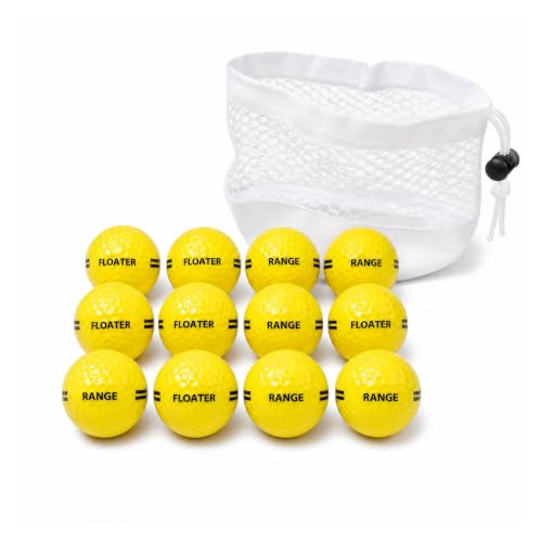 Yellow Floating Golf Balls for Lake & Pool Practice - High Visibility Water Balls