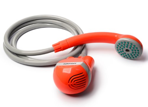Ivation Portable Battery-Powered Outdoor Shower with Water Pump & Suction Cup
