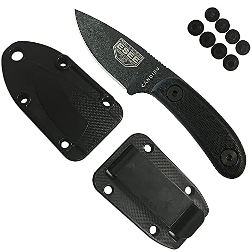 ESEE Candiru Fixed Blade Knife Black Handle & Blade - Survival Tool