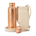 Hammered Copper Water Bottle 34oz - Leak-Proof, Ayurvedic Drinking Bottle