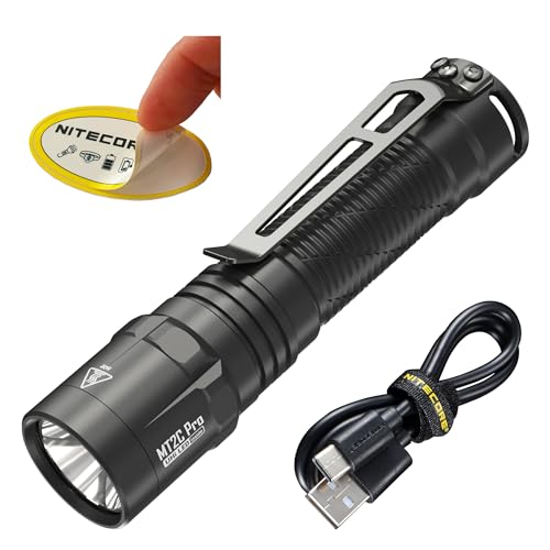 LED EDC Flashlight 1800 Lumens USB-C Rechargeable Lightweight Waterproof