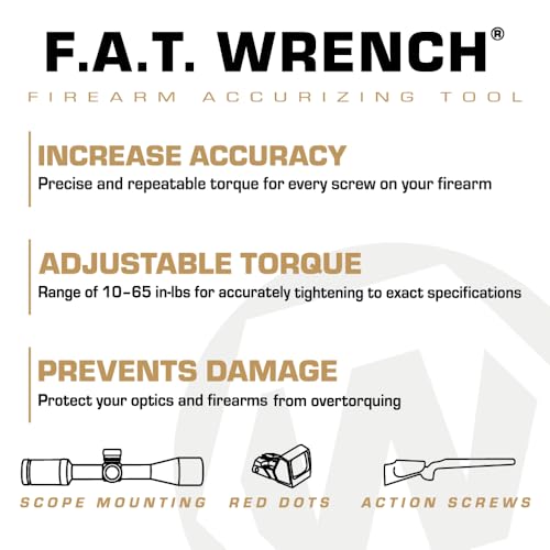 Manual Firearms Torque Wrench for Scope Mounting & Gunsmithing - Wheeler