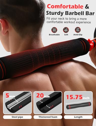 UKEEP 3-in-1 Adjustable Dumbbell Set 55LB - Versatile Home Gym Weights