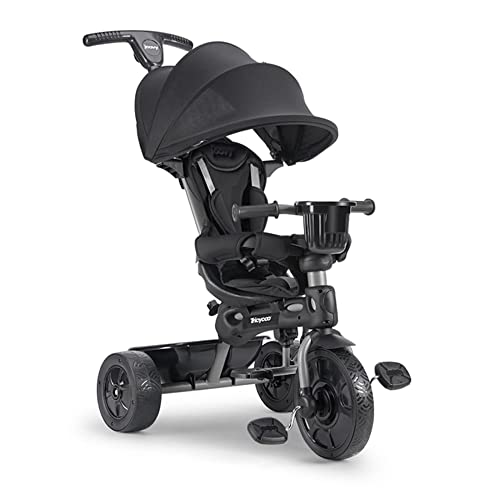 Joovy Tricycoo 4.1 Kids Tricycle Black - 4 Adjustable Stages with Push Handle
