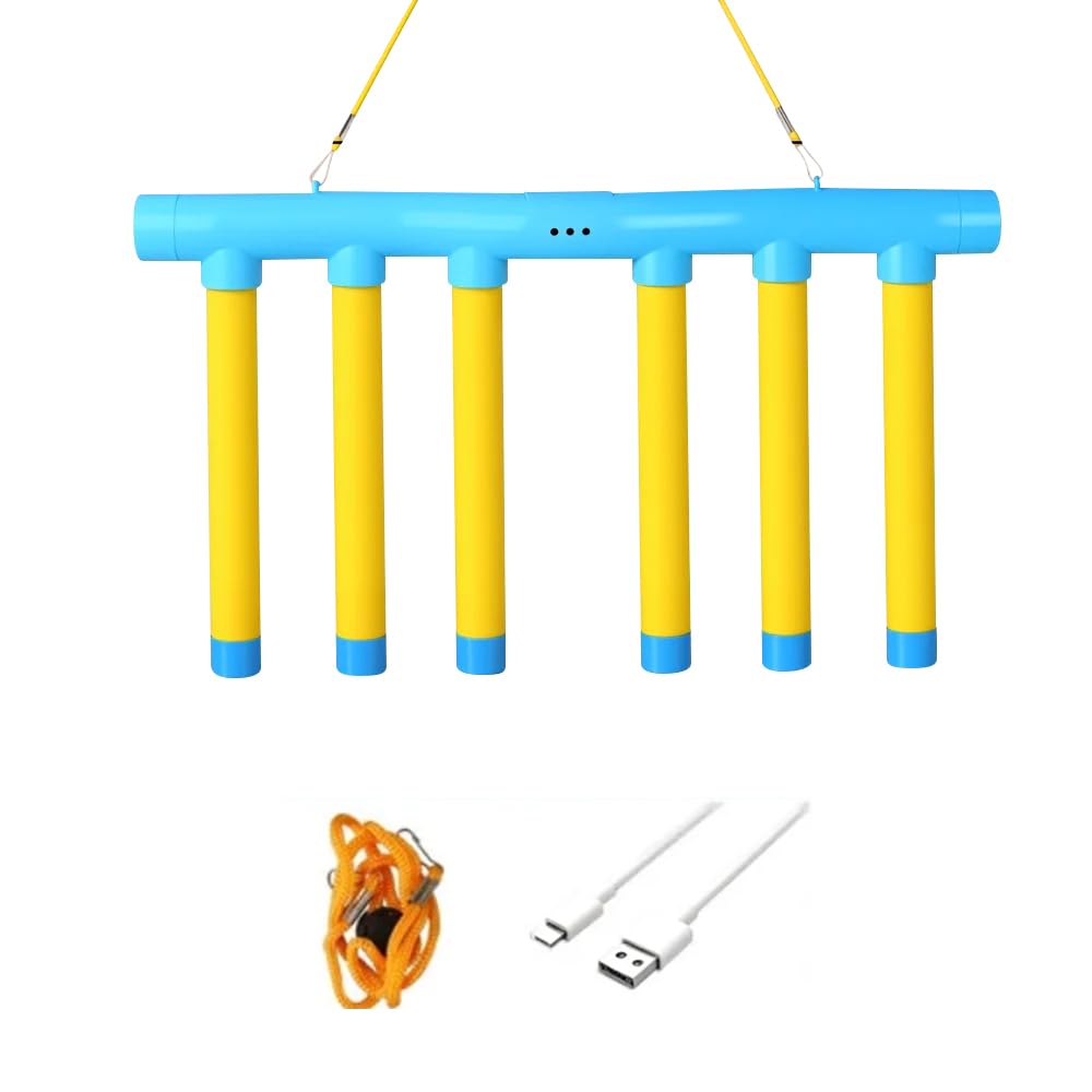 asfanst Reflective Drop Stick Challenge Game, Hand Eye Coordination Reflex Training Toy, 3 Adjustable Speed Modes, Catching Sticks Game for Adult (Blue)