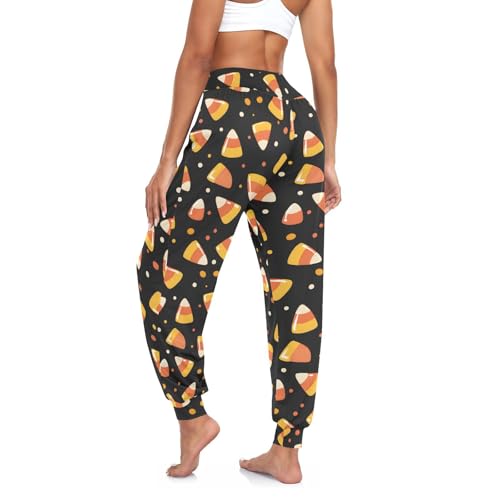 Boho Yoga Pants for Women Medium Multicolour High Waist Joggers for Workout & Lounge