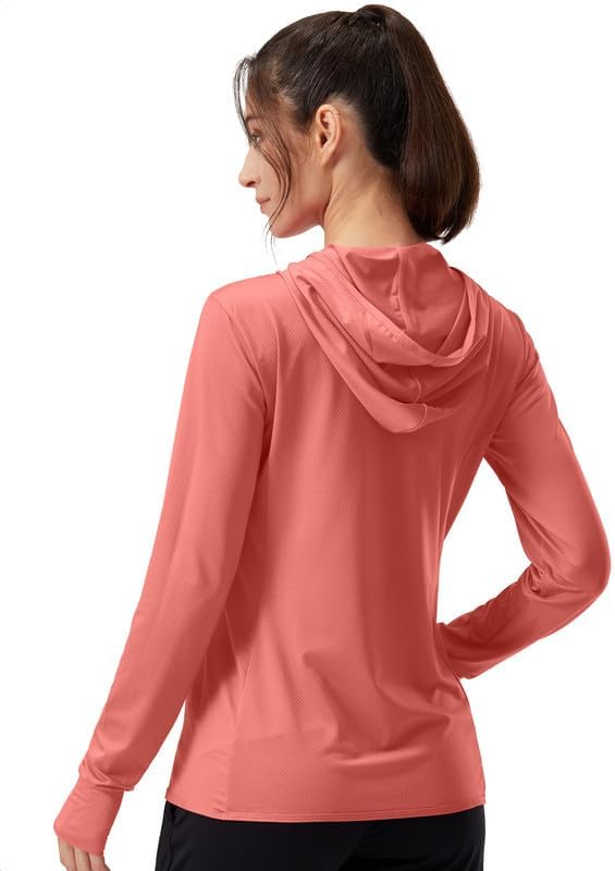 Soothfeel Women's Sun Protection Hoodie Jacket - Lightweight UPF 50+ Long Sleeve for Outdoor Hiking