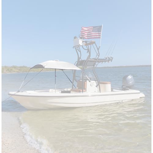 TaylorMade Anchorshade III Boat Shade White - Adjustable UV-Resistant Sunshade for Marine & Dock Use