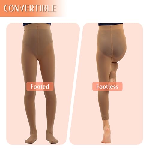 Toddler Girl Women Ballet Dance Tights - 7-9 Years Light Suntan