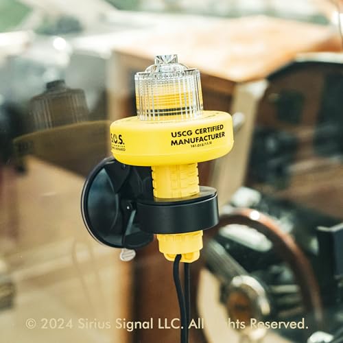 SOS LED Distress Signal Light with IR & Float Ring - USCG Approved, White