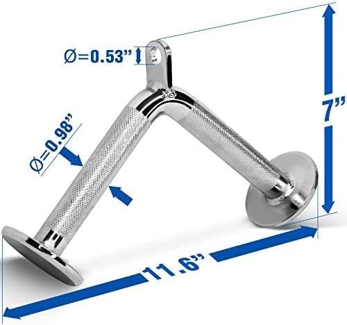 Yes4All Cable Machine Attachments - Versatile Row Handles, Tricep Rope & Bars for Home Gym | Load Up to 880 LB