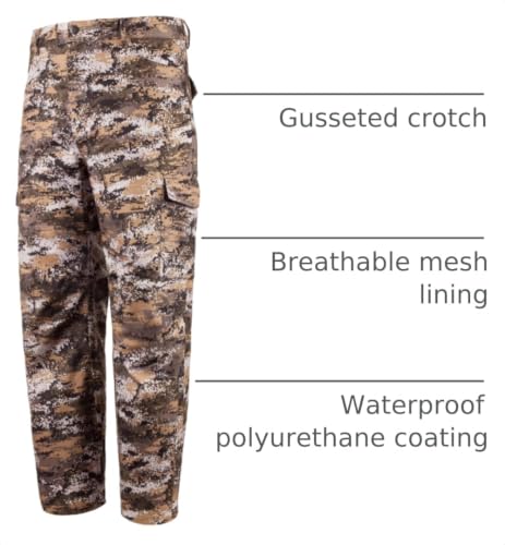 Men's Waterproof Hunting Pants - Large Disruption Camo, Huntworth Winsted