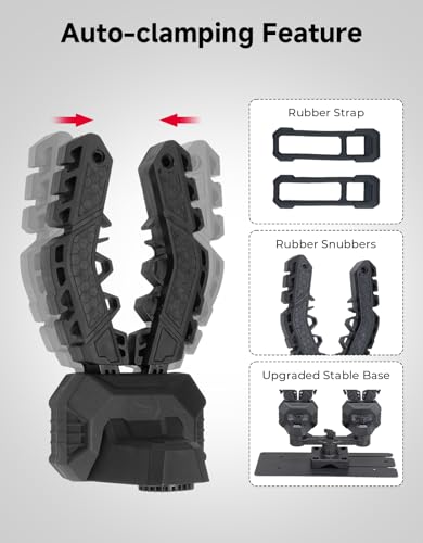 KEMIMOTO UTV Under Seat Bow & Tool Rack Auto-Grip Mount for Hunting & Off-Road