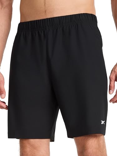 Reebok Men's Jumpstart 8" Shorts - Medium Black, Lightweight Poly Fabric
