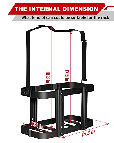 Racewill 2 Pack Black Lockable 5 Gallon Jerry Can Mounting Holders for Gas Cans