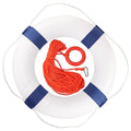 Blue Foam Life Preserver Ring with 98.4ft Rescue Rope for Water Safety - 20 Inch