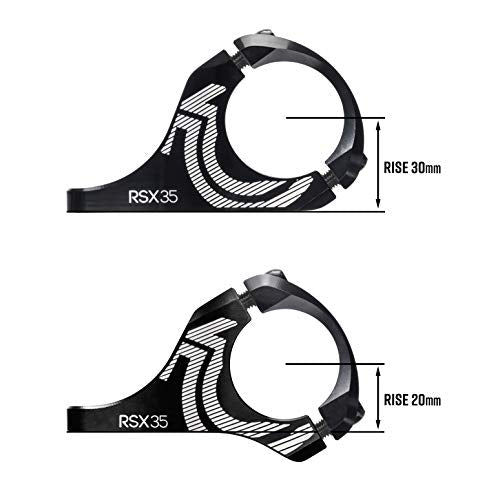 Funn RSX Direct Mount MTB Stem 35mm Dual Crown - Black, 30mm Rise