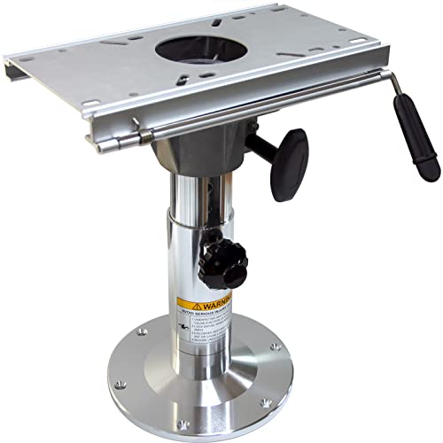 POROHOM 13-19 Inch Adjustable Boat Seat Pedestal with Slide Locking Height