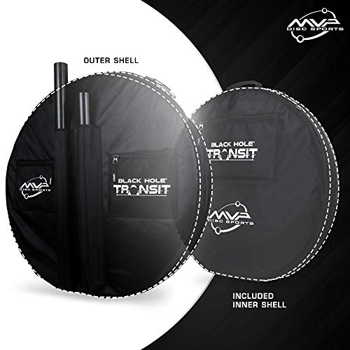 MVP Disc Sports Black Hole Pro Portable 24-Chain Disc Golf Basket with Transit Bag