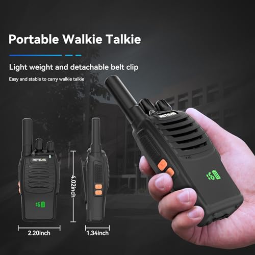 H-777H Walkie Talkies with Earphone 6-Pack Portable Two-Way Radio FRS with Rechargeable Battery