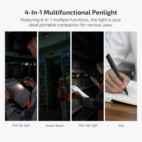 OLIGHT O'Pen 3 Black Rechargeable LED Pen Light - 4-in-1 EDC Flashlight & Writing Tool