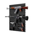 Gun Wall Rack with Magazine Storage - Modular Rifle & Pistol Organizer, Black