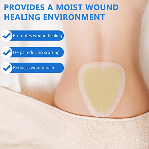 LotFancy Sacral Hydrocolloid Wound Dressing 6x7 Inches Pack of 10 Waterproof