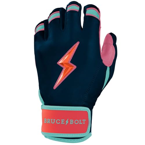 Batting Gloves Adult & Youth - Bruce Bolt Bear Series Short Cuff Sunset YL