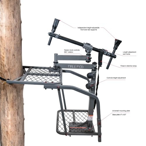 BOG TreePod Hunting Rest with Adjustable Height & Tilting Frame for Stable Shooting