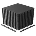 CAP 24-Inch Interlocking EVA Foam Puzzle Exercise Mat, 1 Inch Thick, Black, 18 Tiles (72 SQ FT)