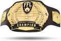 Gold Fantasy Football Championship Belt - Perpetual 12-Year Trophy Belt with Customizable Plates