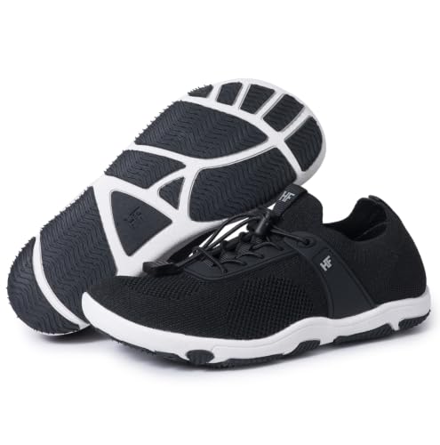Wide Toe Box Hiking Shoes for Women and Men - Theora Pro Zero Drop Black 9-9.5 Women / 7-7.5 Men