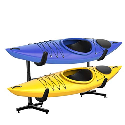 Freestanding Kayak Storage Rack 2 Level Heavy Duty Indoor Outdoor