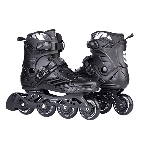 Men Women Black Inline Skates US 7/8 High Performance Recreational Skates