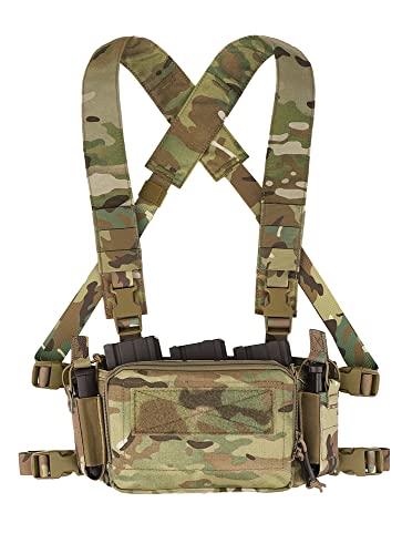 KRYDEX Tactical Chest Rig with Triple Mag Pouch Insert - Mc Variation