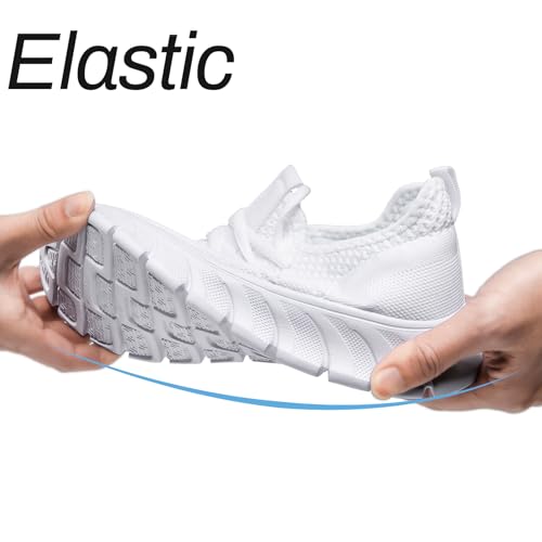 Men's Running Tennis Shoes Gym Sneakers Walking Athletic Shoes - White 10/B