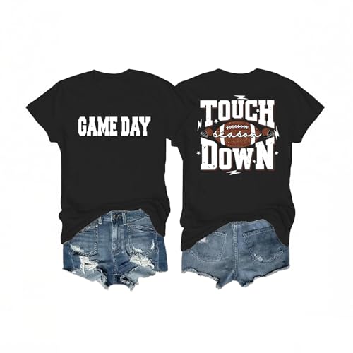 Women’s Football Game Day Shirt XX-Large Short Sleeve Black - Team Spirit