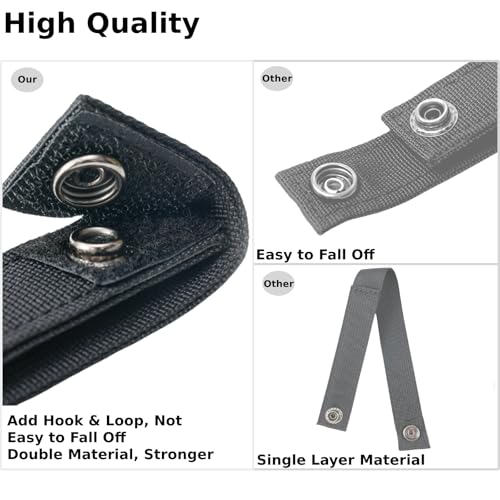 Black 4-Inch Molle Webbing Straps Tactical Attachment Clips